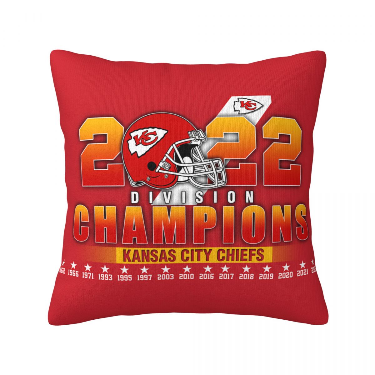 Kansas City Chiefs AFC West Division Champion Throw Pillow Covers 18x18