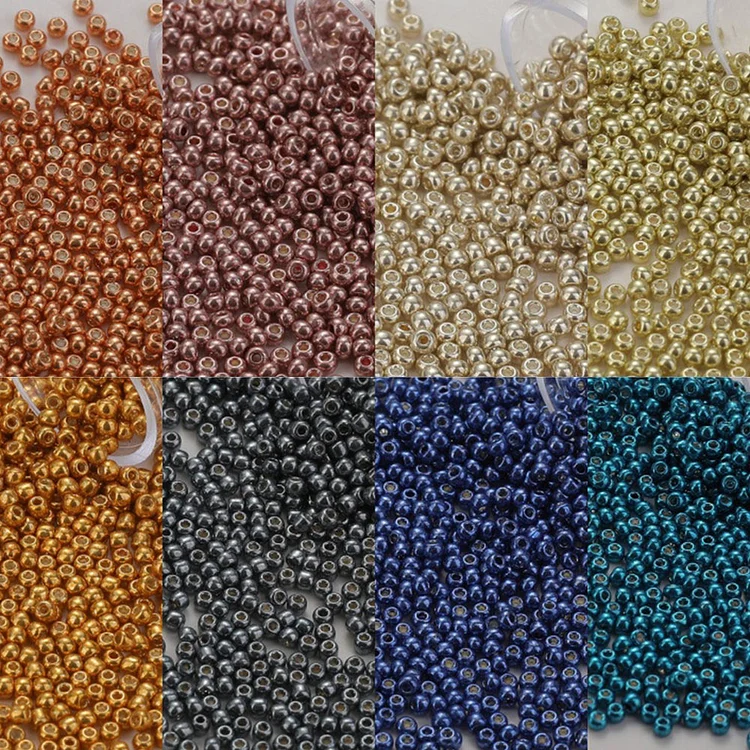 Cross Stitch Beads Cross Stitch Glass Beads Beaded Embroidery Kit for Art  Crafts