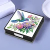 Diamond Painting PU Flowers Birds Note Box with 160 Sheets for Office Home