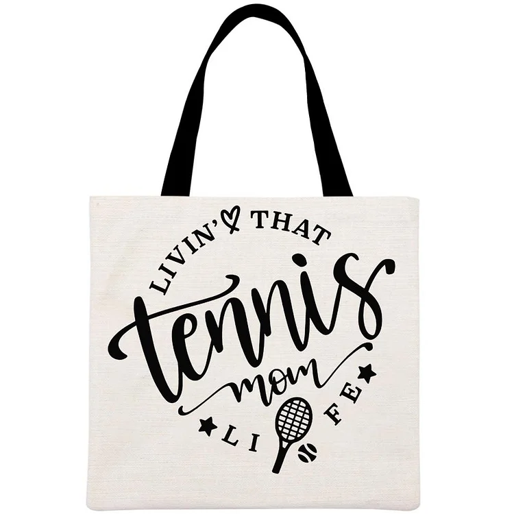tennis Printed Linen Bag-Annaletters