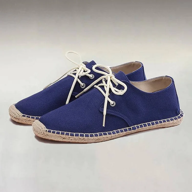 Men's Casual Solid Strappy Linen Canvas Shoes