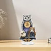 (US Local)Acrylic Special Shape Owl Diamond Painting Clock Ornaments Kit for Home Decor