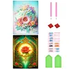 2Pcs Diamond Painting -DIY Round Drill Roses and Bouquets