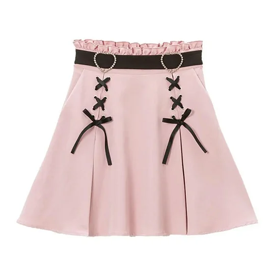 [Wetrose] Jirai Kei Skirt Japanese Cute Mine Style Dress Red Black Pink Kawaii y2k Oversize Plus Size