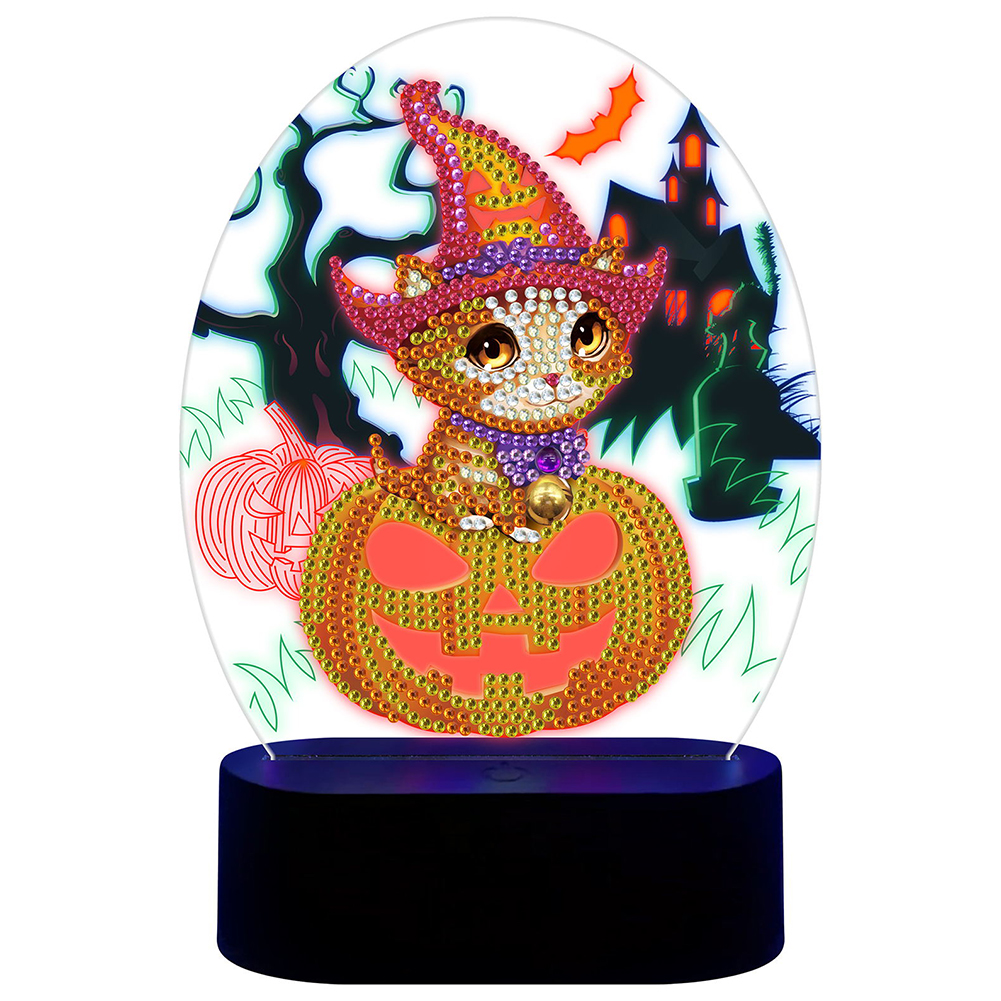 

Halloween - 5D DIY Craft Changeable Light Lamp, 501 Original