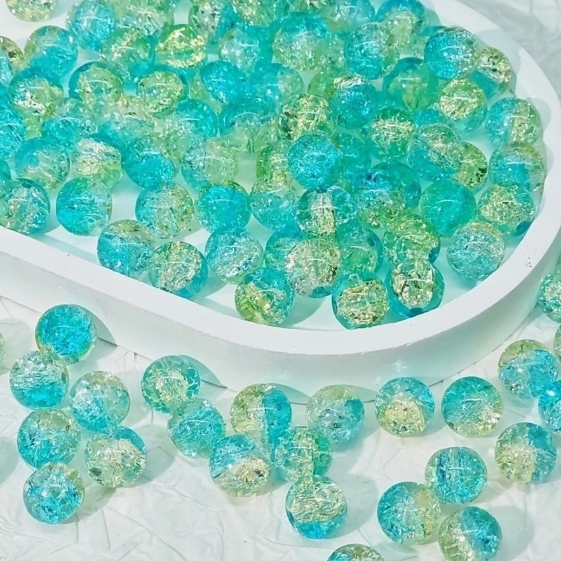 50 PCS/Package Diameter 10mm Diameter 8mm Glass Crackle Glass Beads Round Jewelry Accessories