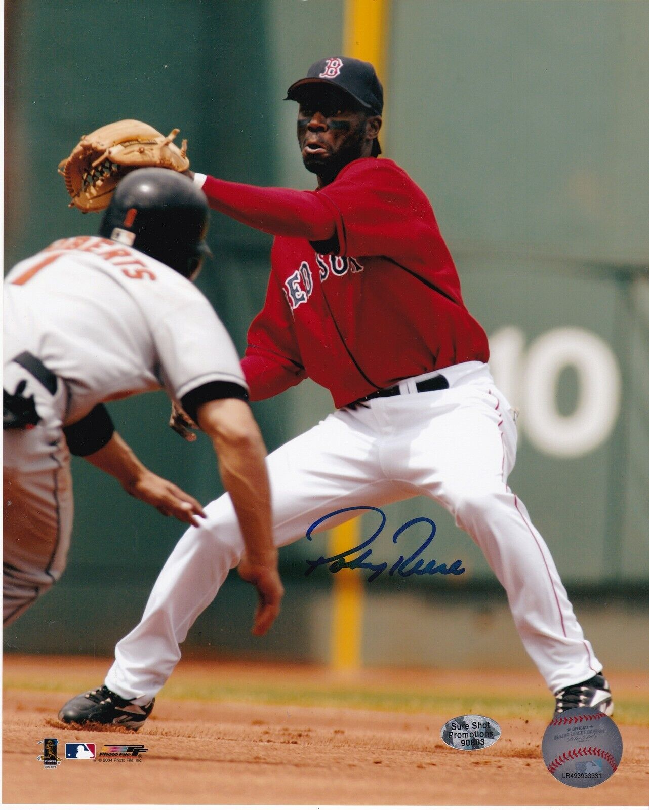 POKEY REESE BOSTON RED SOX ACTION SIGNED 8x10