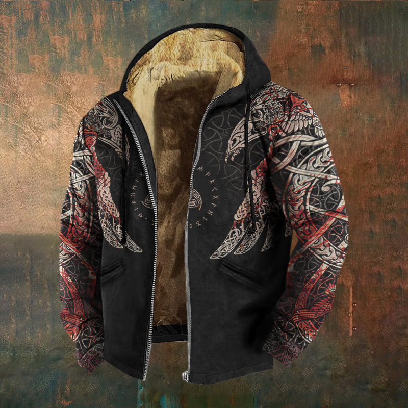Men's Viking Vintage Cropped Hooded Jacket