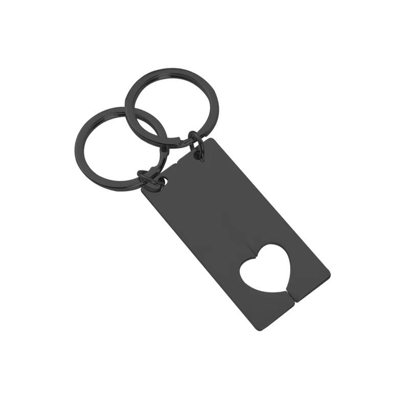 Minimalist Heart Shape Solid Color 201 Stainless Steel Unisex Keychain