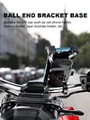 Ball Head Adapter 17mm 25mm Ball Mount Holder GPS Bracket Motorcycle Accessories