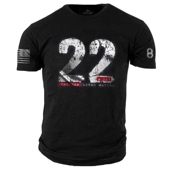 Fashion Mens Casual Tactics T-Shirt - 22 A Day / [viawink] /