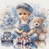 Diamond Painting-DIY Crystal Rhinestone Playing Boy