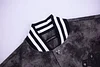 Chrome Hearts Fleur-de-lis Patch Varsity Jacket - Grey Tie-dye Outerwear A5588