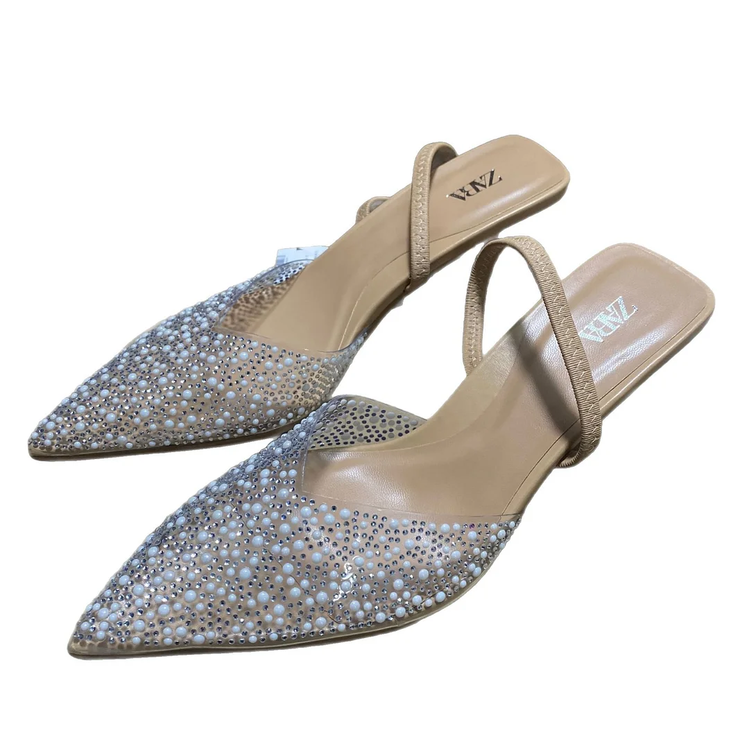 Breakj Breakj Home 2025 New Spring New Transparent Pearl Water Drill Hot Shoes Fairy Wind Tip Fine Half Bag Head