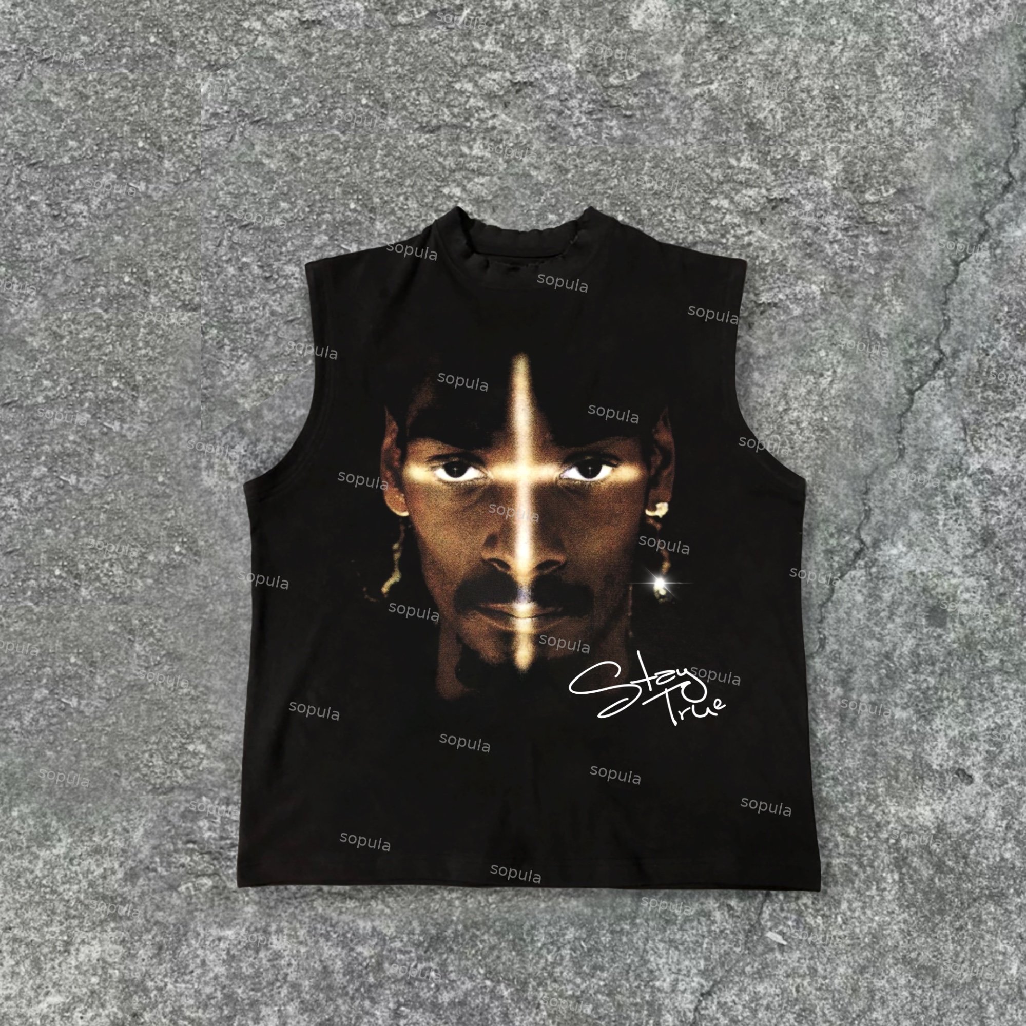 Men's Street Hip-Hop Sdogg Graphic Cotton Tank Top - Sopula｜Premium Graphic Tees & Graphic Clothing