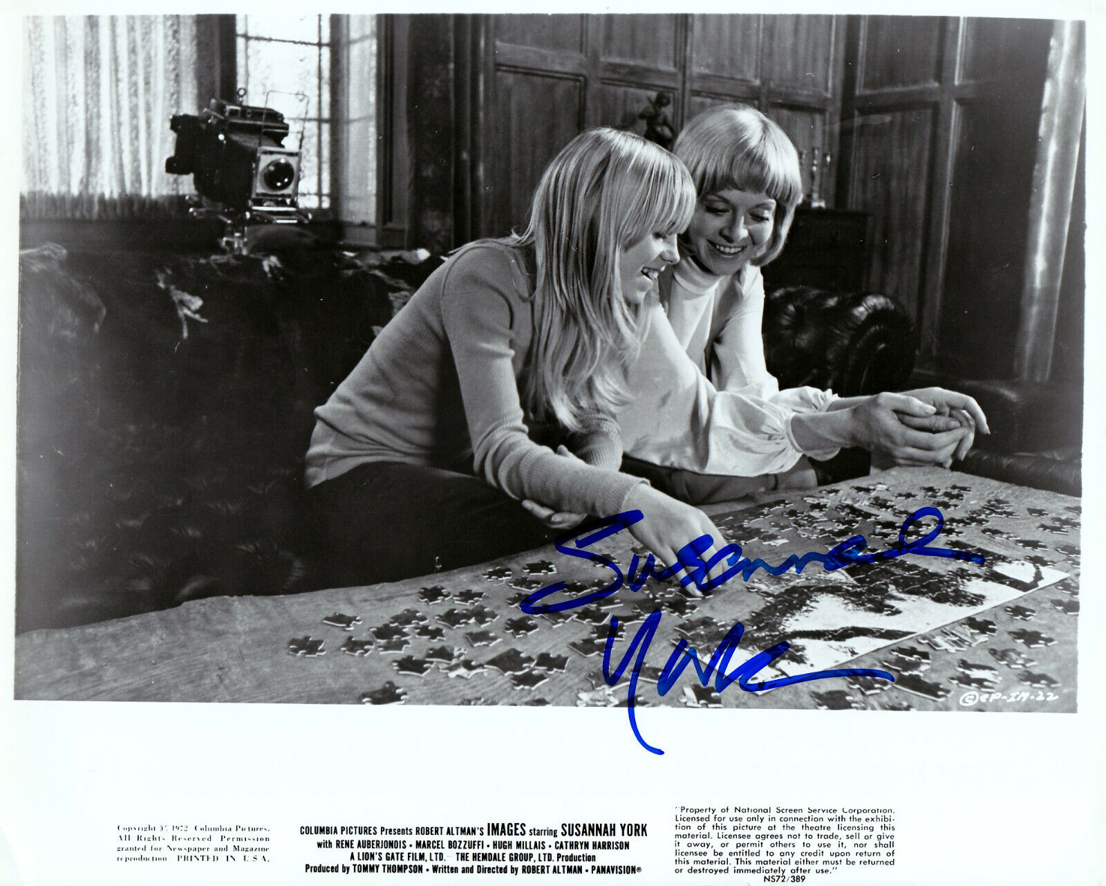 SUSANNAH YORK hand-signed IMAGES 8x10 w/ uacc rd coa VINTAGE 1972 STUDIO STILL