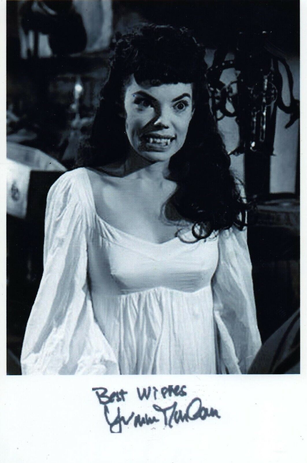 HORROR - ANDREE MELLY pre-printed signature studio promo picture 6 x 4