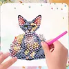 4PCS 2D/Flat Acrylic DIY Diamond Art Fridge Magnet Kit Devon Rex Design DIY Art Fridge Magnet Refrigerator Sticker Magnetic Diamond Art Decor Refrigerator Mailbox Home Decoration DIY Crafts