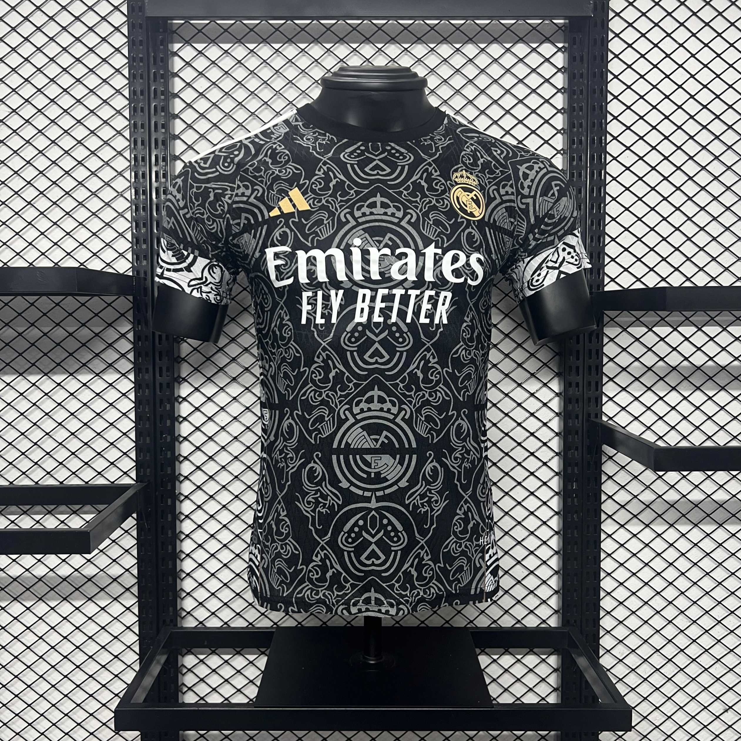 Real Madrid 24-25 Black Line Pattern Special Edtion Jersey - Player Version
