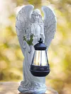 Solar Angel Statue Light Waterproof Fairy Figurine Decor Lamp Home Decoration