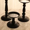 Minimal Black Metal 3PCS Candle Holders Set Home Event Table Decor