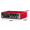 MD22 Audio Sound Card 48V Phantom Power USB Audio Interface for Guitar Recording