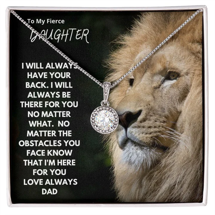 To My Daughter- S925 Love Necklace "I will always  have your back" Gifts For Lover