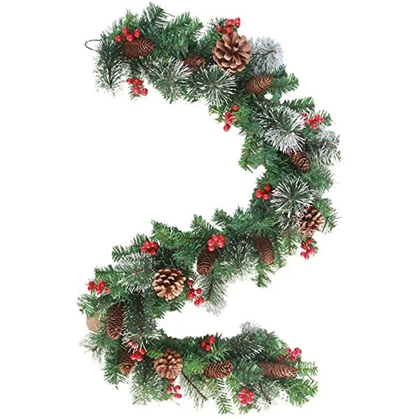 LED Pine Cones Christmas Garland Winter Garland