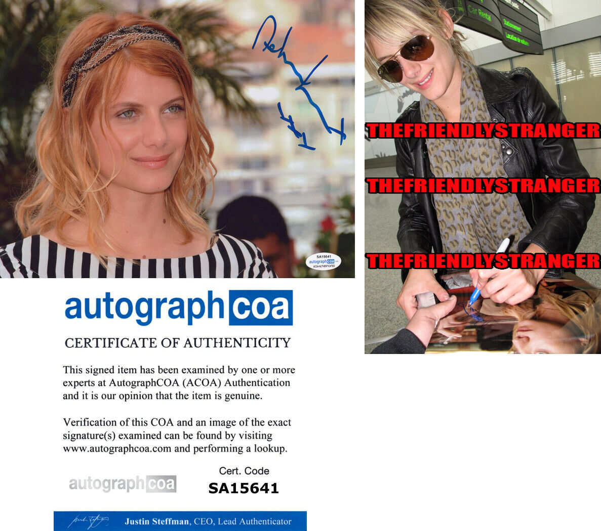 MELANIE LAURENT signed Autographed 8X10 Photo Poster painting a PROOF - SEXY Hot ACOA COA