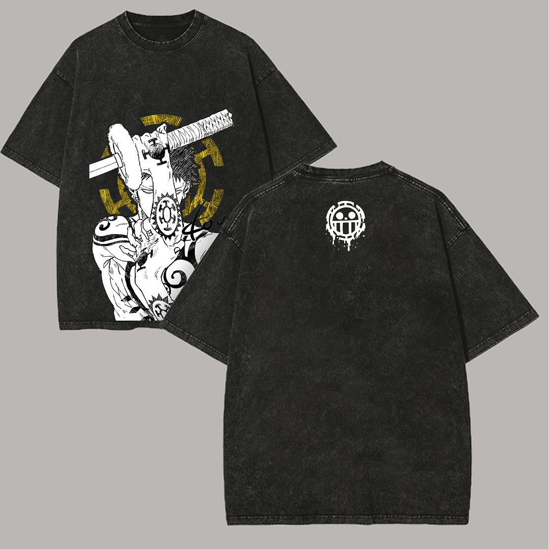 Trafalgar D. Water Law One Piece Printed Unisex Washed T-Shirt