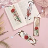 (US Only)4Pcs Feather DIY Irregular Shaped Diamonds Diamond Art Bookmark for Book Lovers