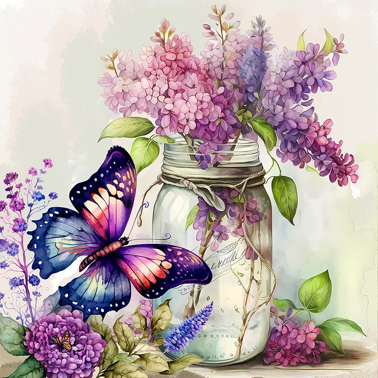Butterfly 30*30CM(Canvas) Full Round Drill Diamond Painting gbfke