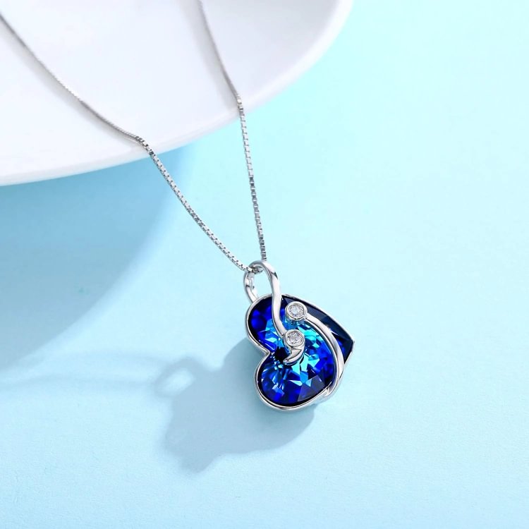 S925 You have so many Chapters to Write Crystal Love Semicolon Necklace