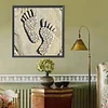 Diamond Painting -DIY Round Drill Stone Art Footprint(40x40cm)