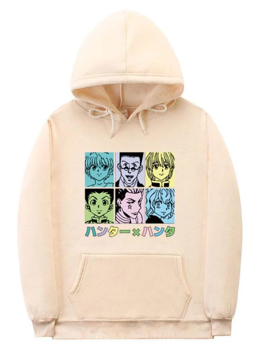 HUNTER X HUNTER Hoodie Cute Floral Drawstring Hooded Sweatshirt