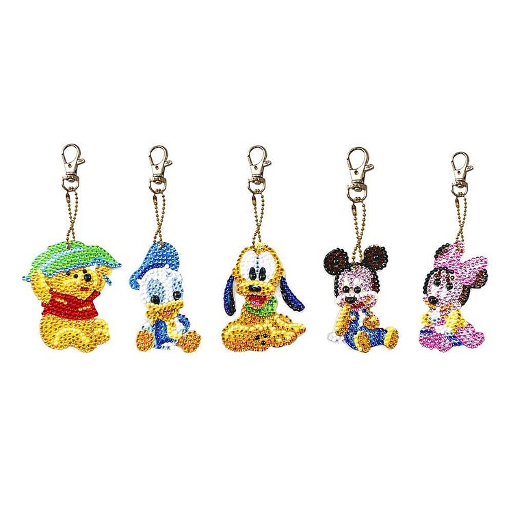5x DIY Diamond Painting Keychains Cute Cartoon Embroidery Needlework Craft 5x DIY Diamond Painting Keychains Cute Cartoon Embroidery Needlework Craft