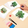 12pcs Potted Plant 5D DIY Square Drill Diamond Painting Kits for Adults Beginners Home Decor Diamonds Paintings Gem Art 5.91x7.09in