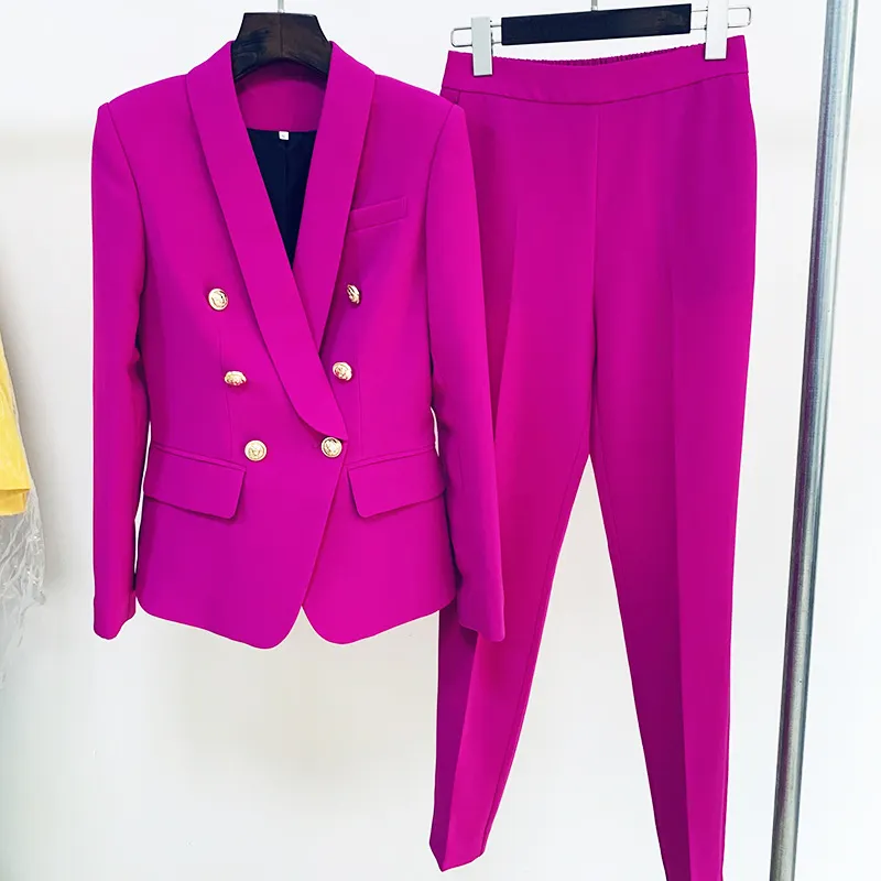 Nigikala Nigikala Professional Fashion Double-Dancing Green Fruit Collar Suit + Nine-Point Trousers Set Two Sets