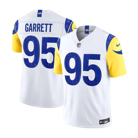 Youth Los Angeles Rams #95 Myles Garrett White Vapor F.U.S.E. Limited Jersey