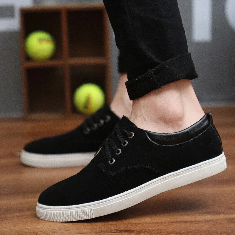 Faux Suede Chaussures Pour Hommes мужская обувь Casual Comfortable кроссовки мужские Men Shoes Mens Sneakers  أحذية الرجال KR642