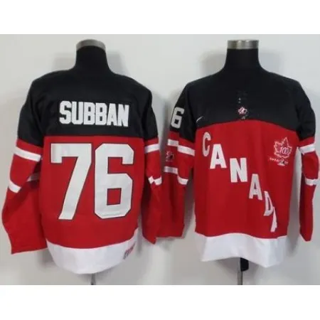 Olympic CA. #76 P.K Subban Red 100th Anniversary Stitched NHL Jersey