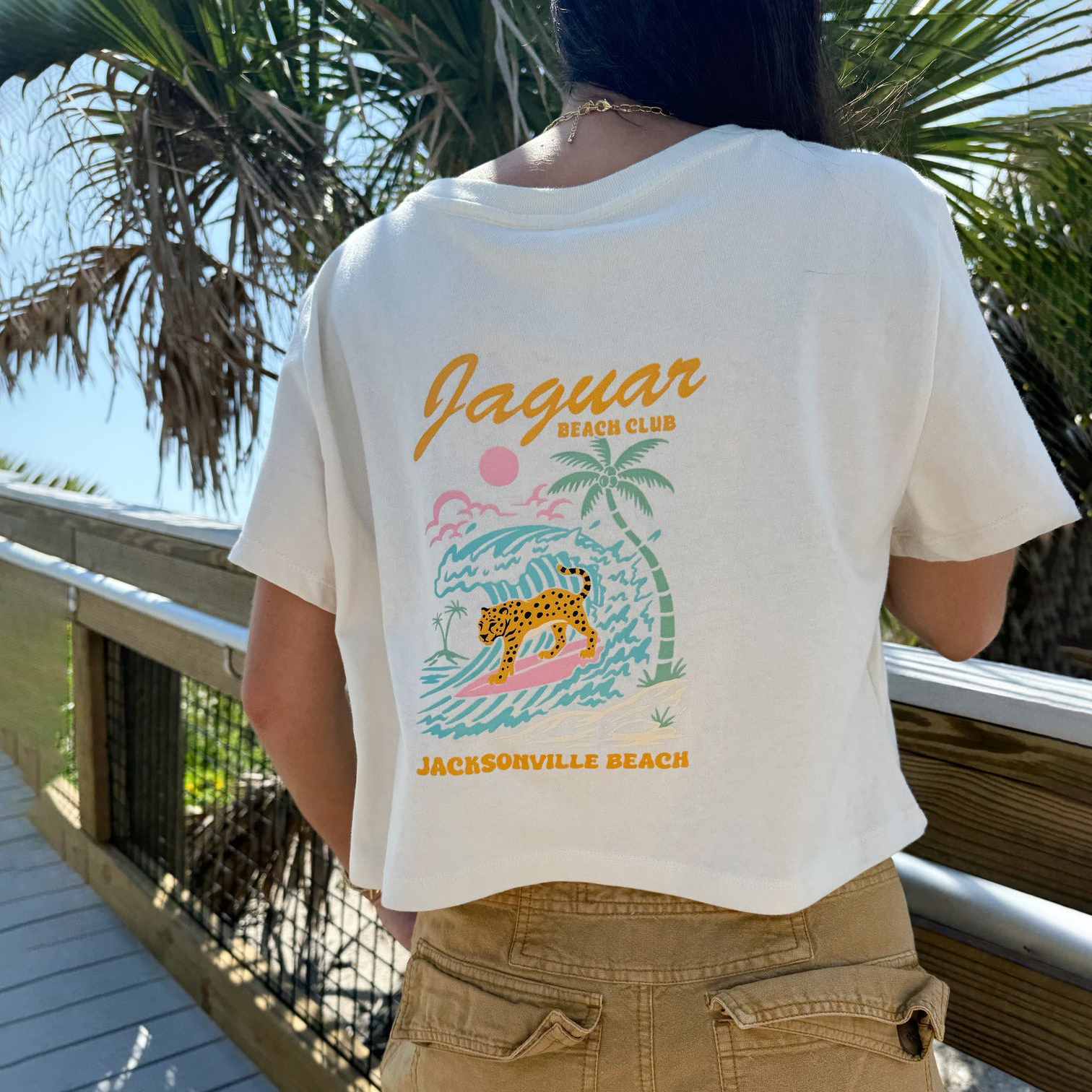 Unisex Jaguar Beach Club Crop Tee