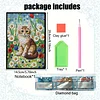 Flower Cat 5D DIY Diamond Art Painting Notebook Kit 50 Pages A5 Rhinestone Art Painting Notebook Kit for Adults Beginners Holiday Birthday Gift
