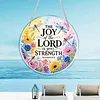Diamond Painting Acrylic Single-Sided Drill Dragonfly Bible Verse Sign Pendant for Home Decor
