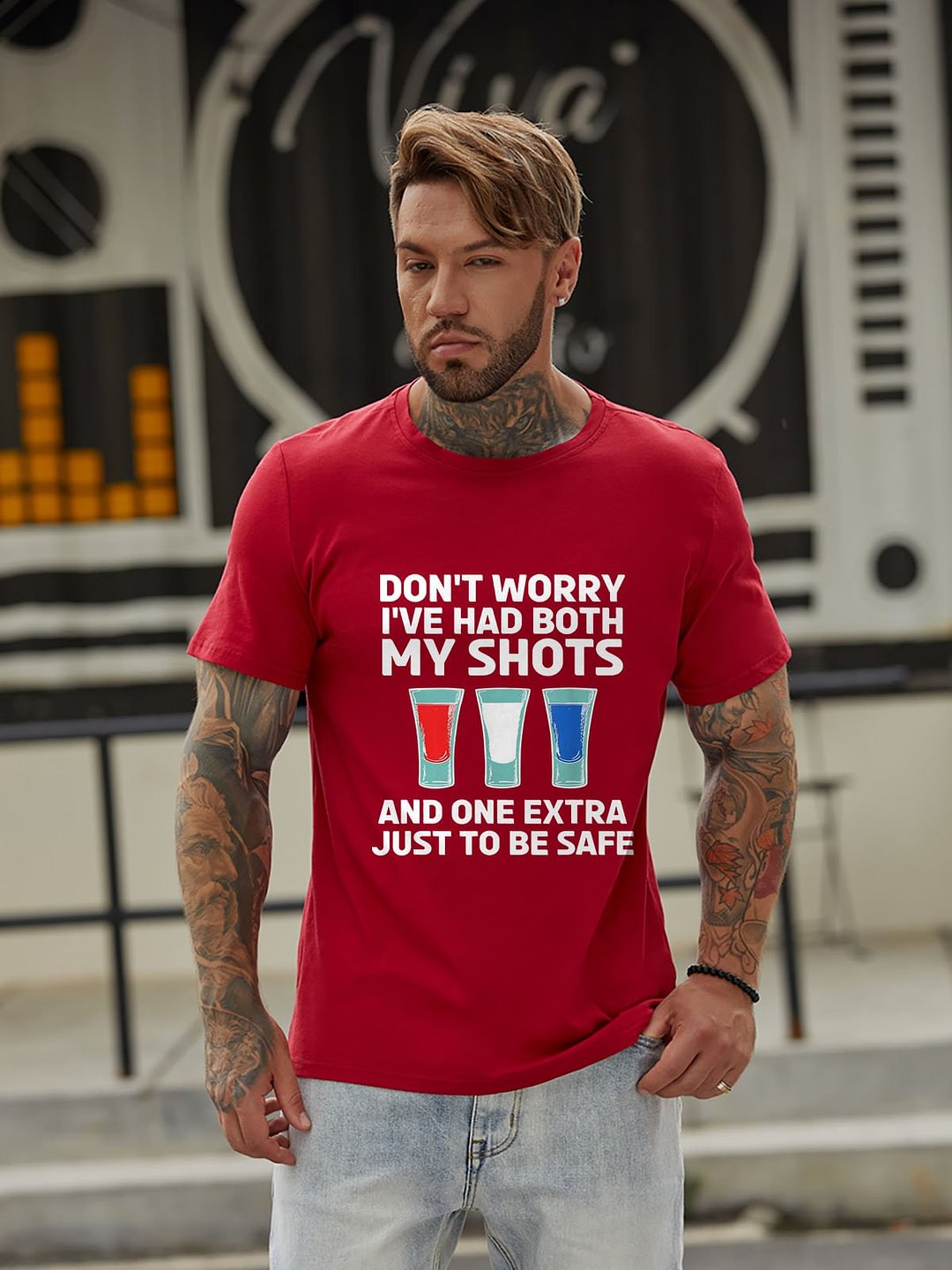 I've Had Both My Shots And One Extra Men's Tee