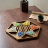 Wooden Checkers 60/90 Acrylic Marbles in 6 Colors, Classic Strategy Family Board Game for Kids and Adults