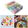 Multi-Color Embroidery Yarn with Transparent Storage Box Cross Stitch Supplies Sewing Embroidery Thread Set for Halloween Christmas Mothers Day