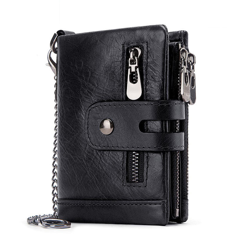 RFID Genuine Leather Guard Against Theft Vintage Wallet Card Holder | ARKGET