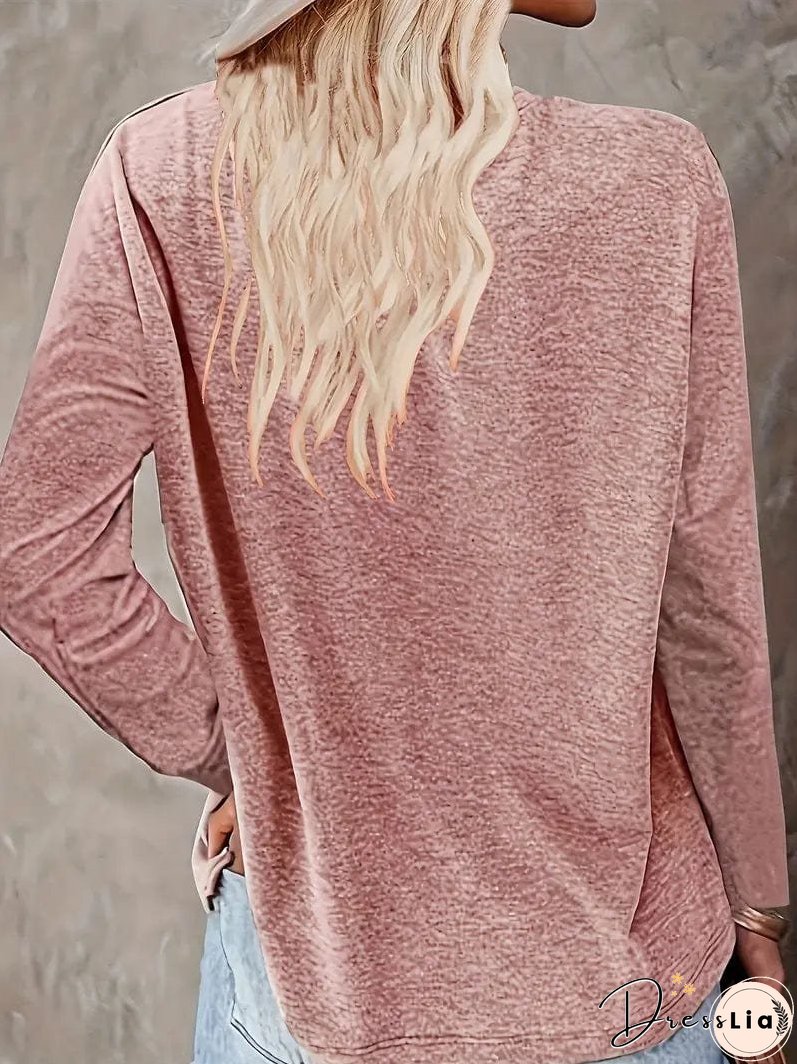 Long Sleeve Crew Neck T-Shirt for Women