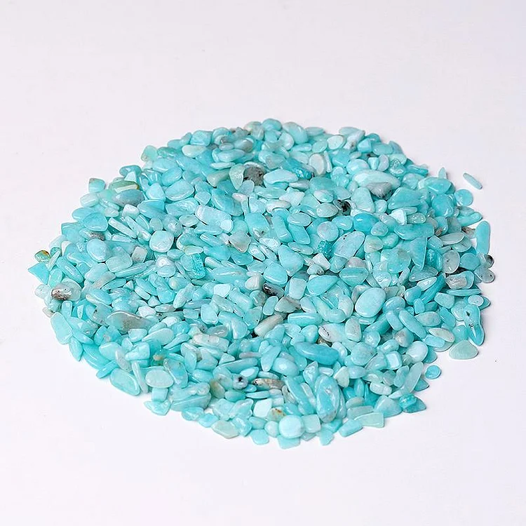 0.1kg Different Size Natural Amazonite Chips Crystal Chips for Decoration